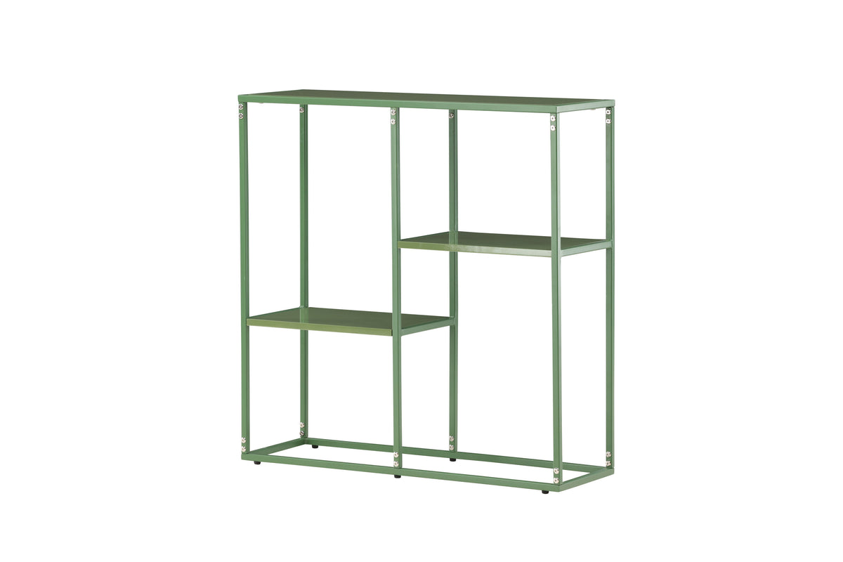 Regal Staal 80cm aus Metall mit Fächern in unterschiedlicher Höhe - Grün - Venture Home - le canapé