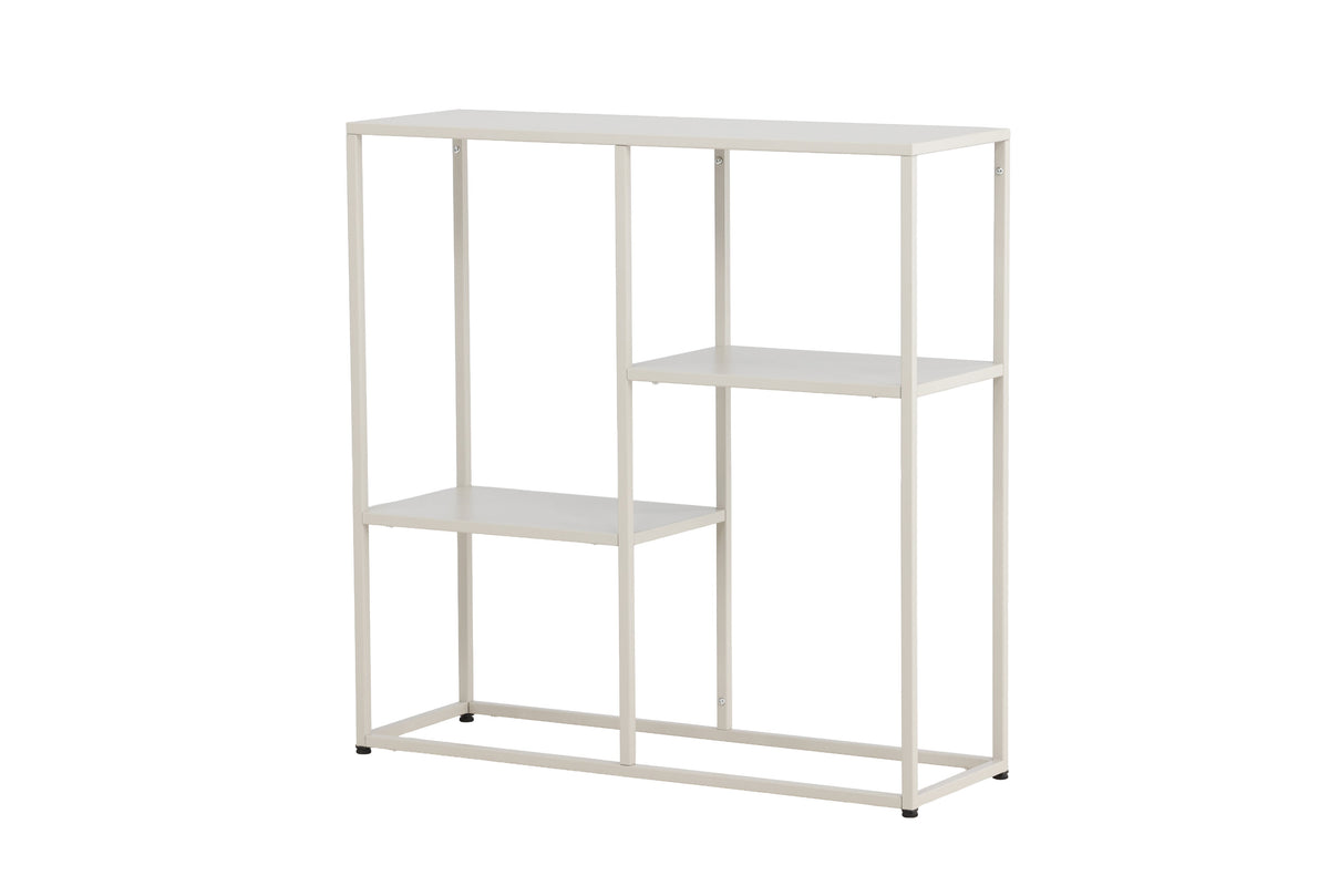 Standregal Staal 80cm aus Metall mit 2 Ablagen - Beige - Venture Home - le canapé