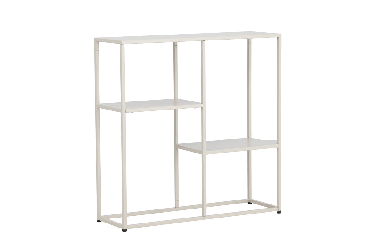 Standregal Staal 80cm aus Metall mit 2 Ablagen - Beige - Venture Home - le canapé