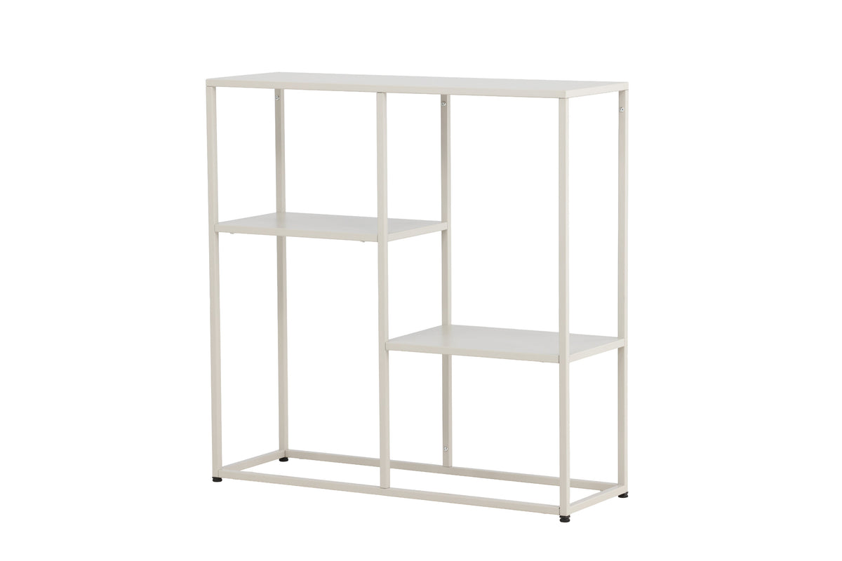 Standregal Staal 80cm aus Metall mit 2 Ablagen - Beige - Venture Home - le canapé
