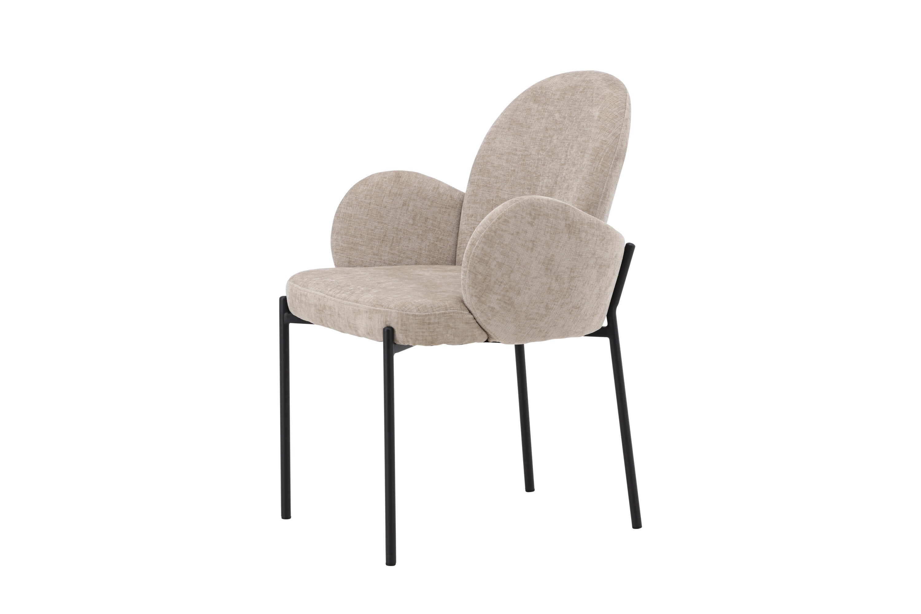 2er-Set Esszimmerstühle Blom mit Armlehnen - Beige - Venture Home - le canapé