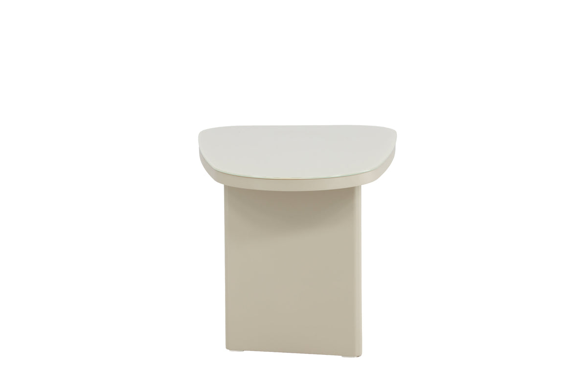 Beistelltisch Grönvik 70cm aus Glas - Beige - Venture Home - le canapé