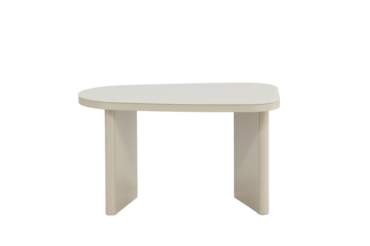 Beistelltisch Grönvik 70cm aus Glas - Beige - Venture Home - le canapé