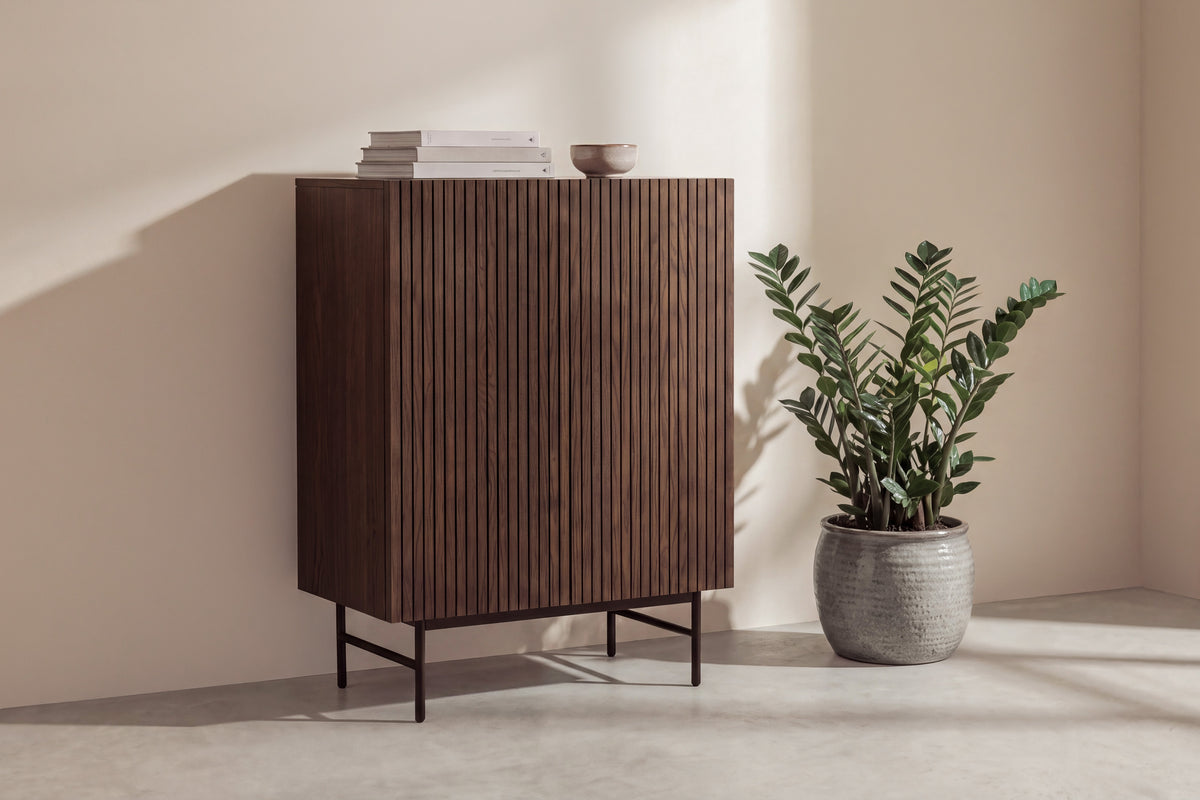 Mehrzweckschrank Björkön 101cm mit 2 Einlegeböden - Mokka - Venture Home - le canapé
