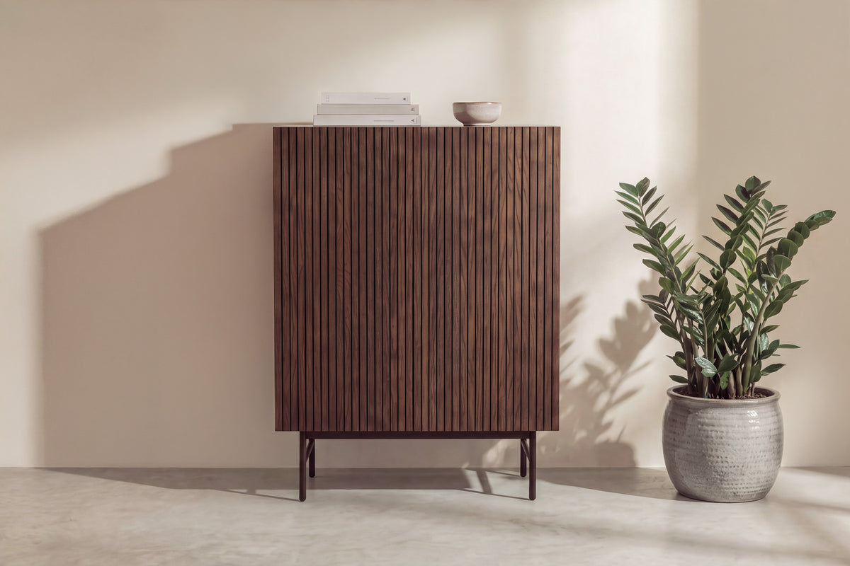 Mehrzweckschrank Björkön 101cm mit 2 Einlegeböden - Mokka - Venture Home - le canapé
