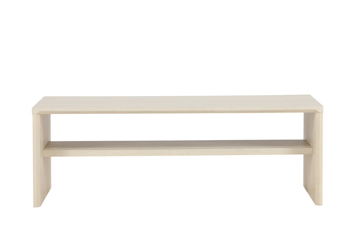 Couchtisch Telemarket 110cm mit Regalboden - Weiß - Venture Home - le canapé