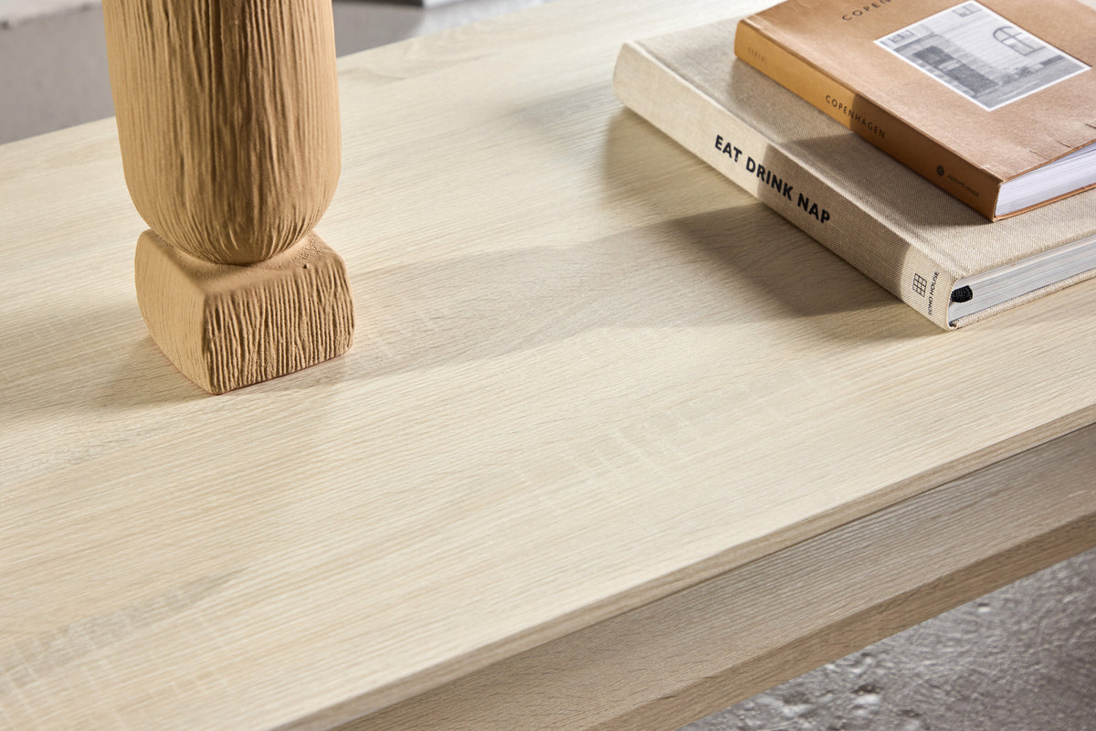 Couchtisch Telemarket 110cm mit Regalboden - Weiß - Venture Home - le canapé