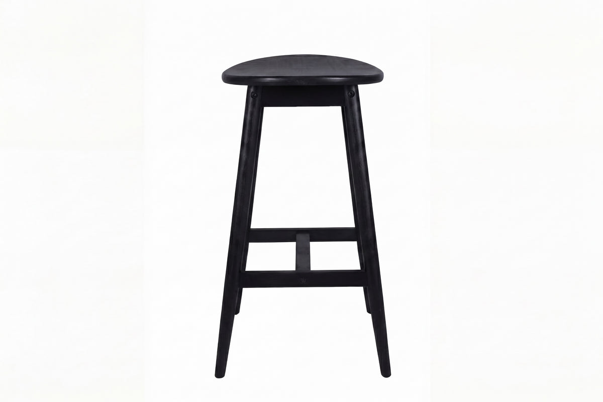 Barhocker Orust aus Massivholz - Schwarz - Venture Home - le canapé
