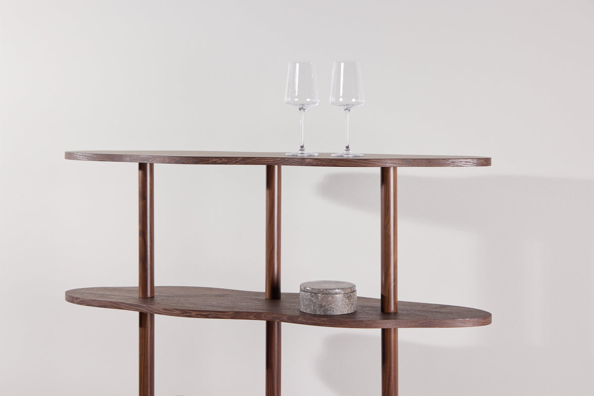 Regal Moln 140cm mit geschwungenen Böden - Mokka - Venture Home - le canapé