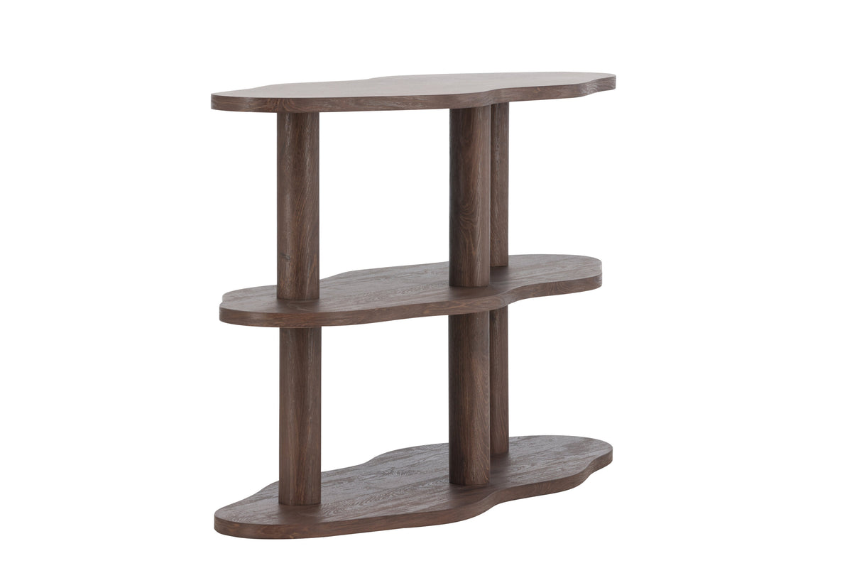 Regal Moln 75cm mit drei Ebenen - Mokka - Venture Home - le canapé