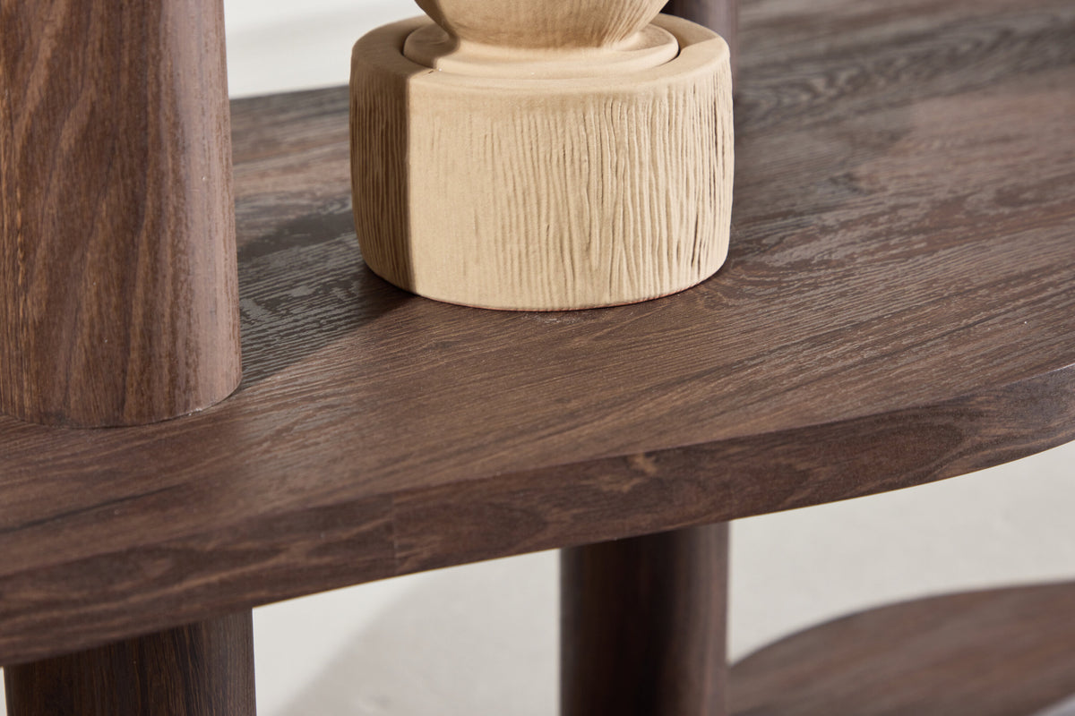 Regal Moln 75cm mit drei Ebenen - Mokka - Venture Home - le canapé