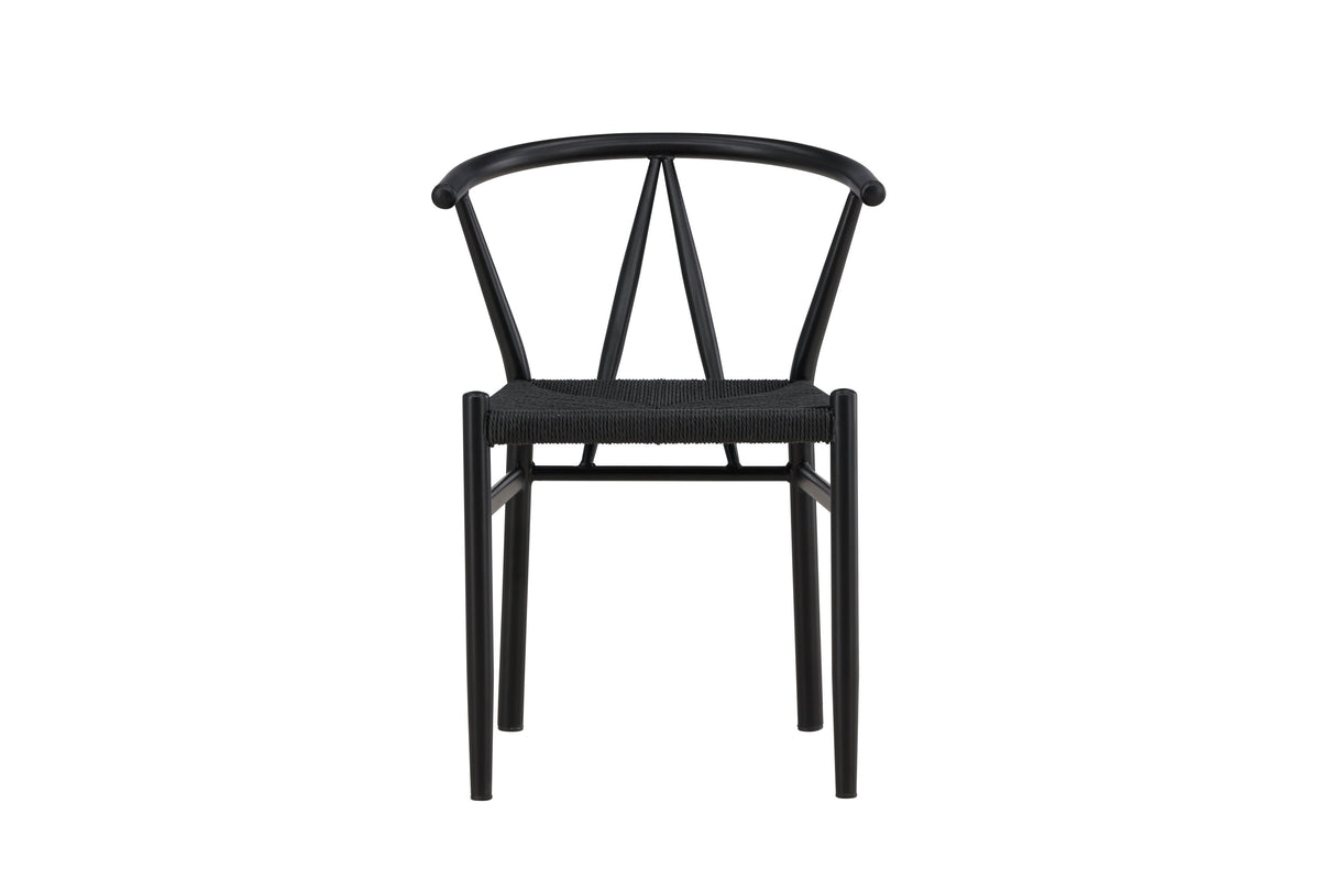 Esszimmerstuhl Alfons aus Metall - Schwarz - Venture Home - le canapé