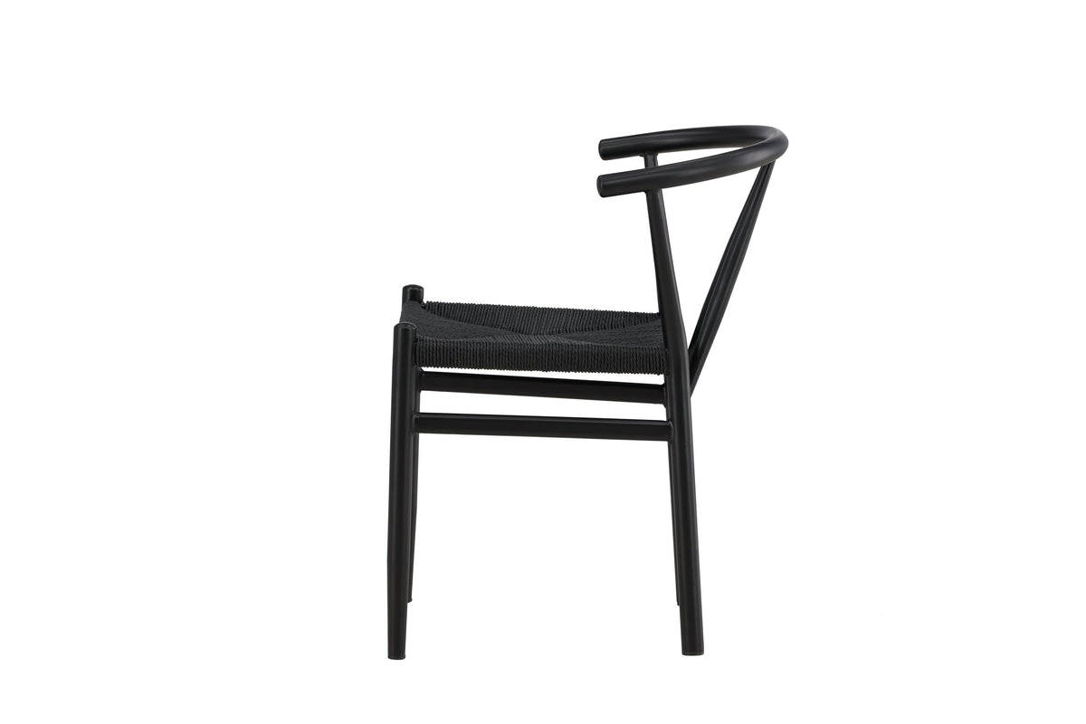 Esszimmerstuhl Alfons aus Metall - Schwarz - Venture Home - le canapé