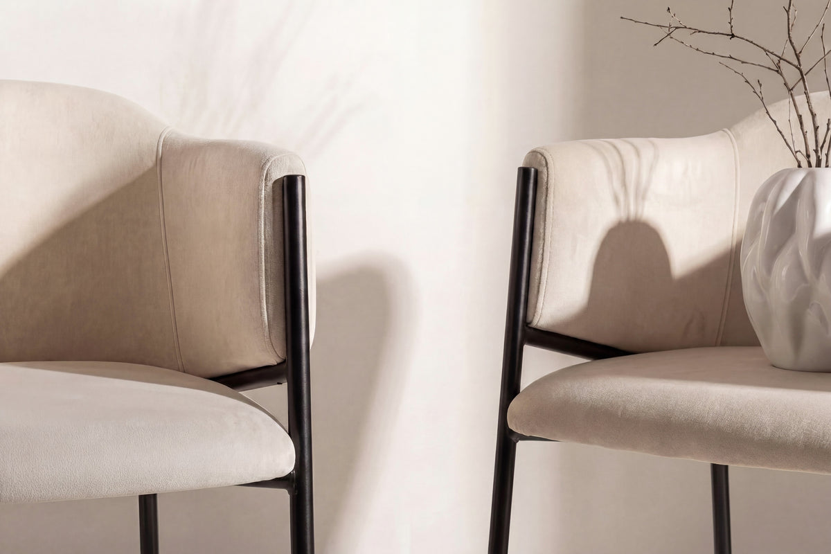 2er-Set Esszimmerstühle Evelina - Beige - Venture Home - le canapé
