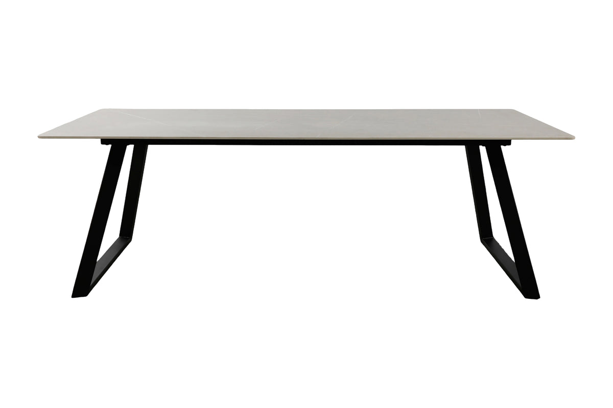 Esstisch Estelle 200cm aus Stein - Dunkelgrau - Venture Home - le canapé