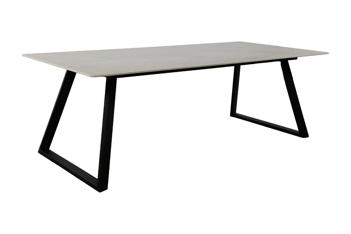 Esstisch Estelle 200cm aus Stein - Dunkelgrau - Venture Home - le canapé