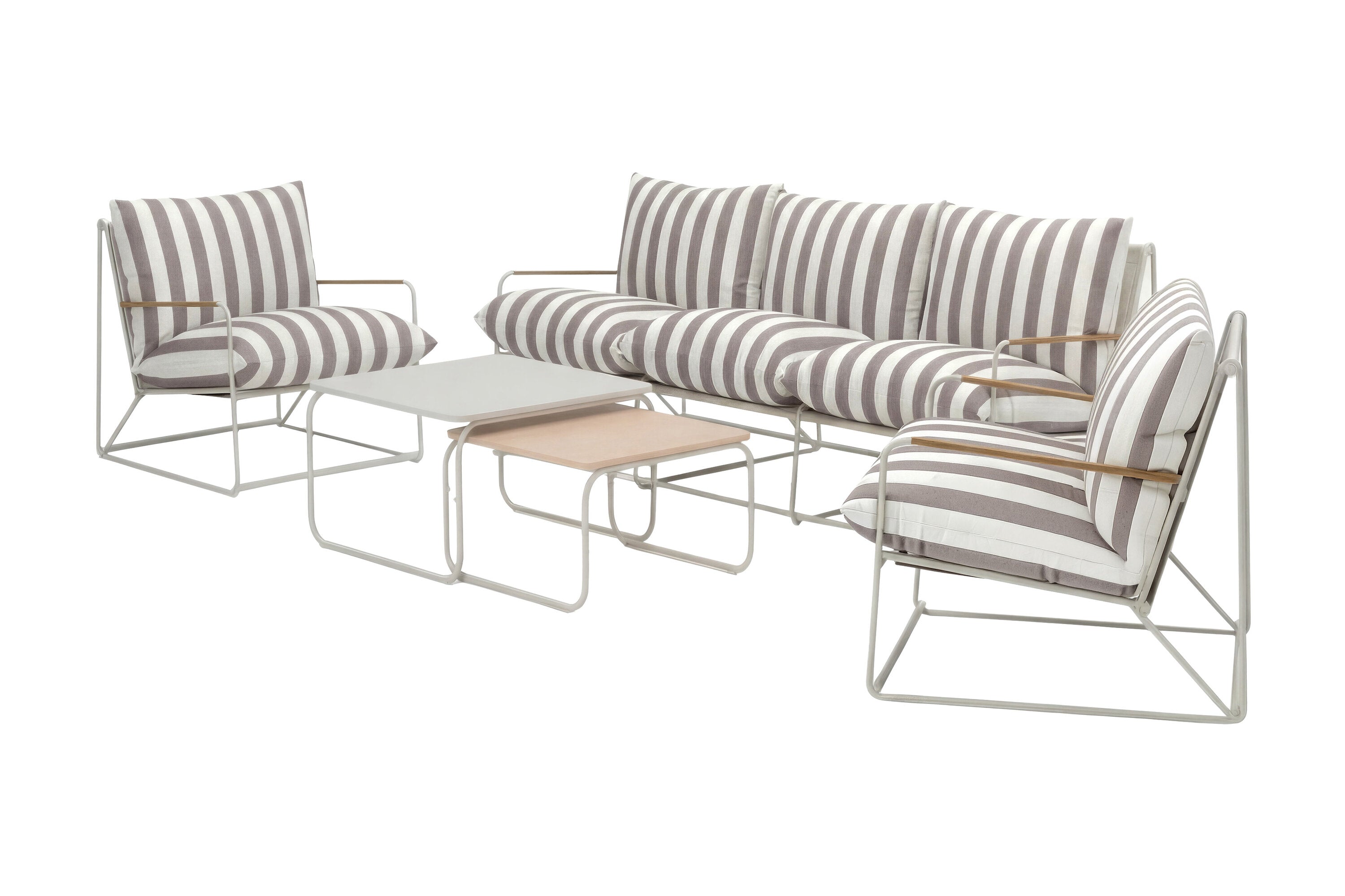Loungeset Palazzo aus Metall mit Kissen - Beige - Venture Home - le canapé