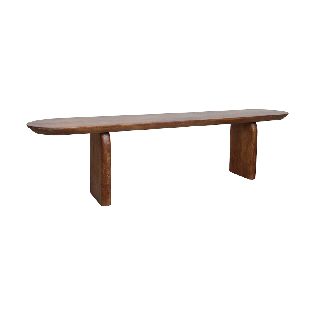 Sitzbank Bullnose aus Mangoholz 180cm - Dunkelbraun