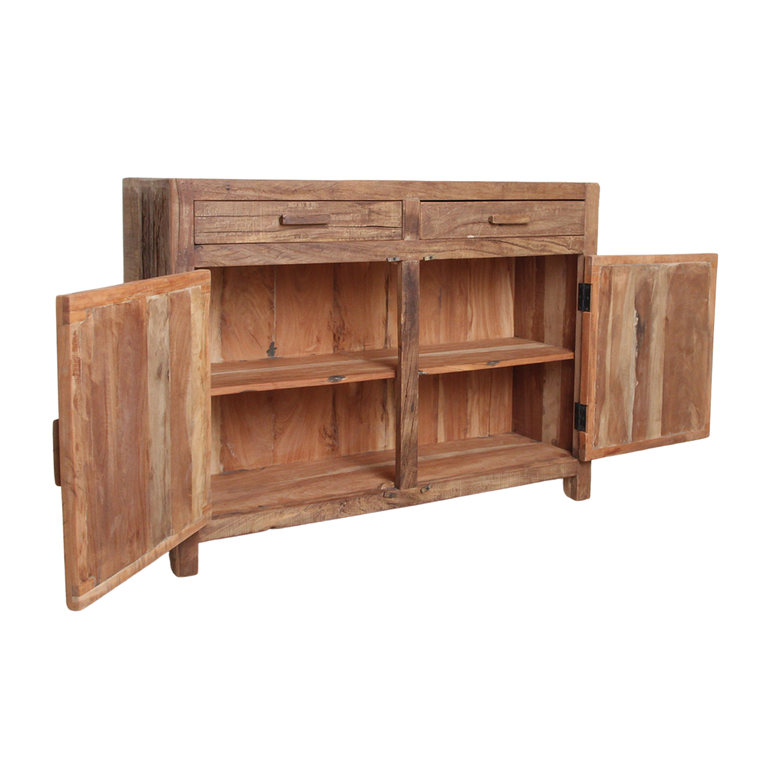 Sideboard Farmwood 120cm aus Massivholz mit 2 Türen - Braun