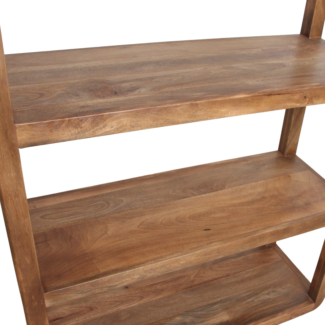 Regal Bullnose 177cm aus Massivholz mit 5 Fachböden - Braun