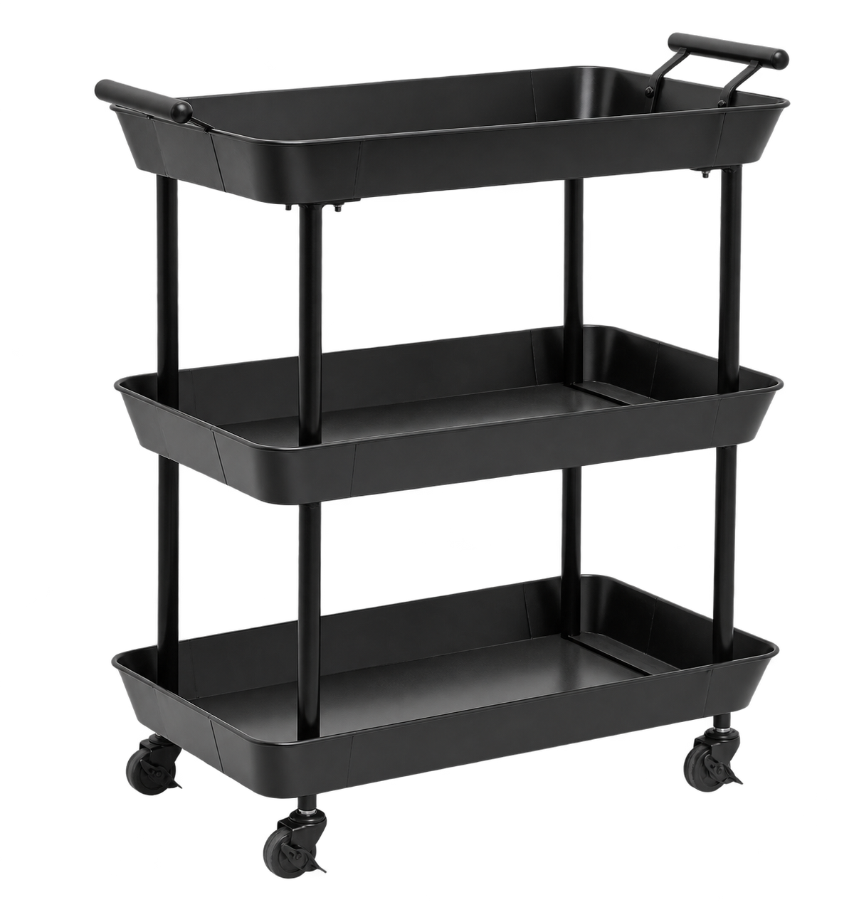 Serviertisch FULDA 78cm aus Metall - Schwarz