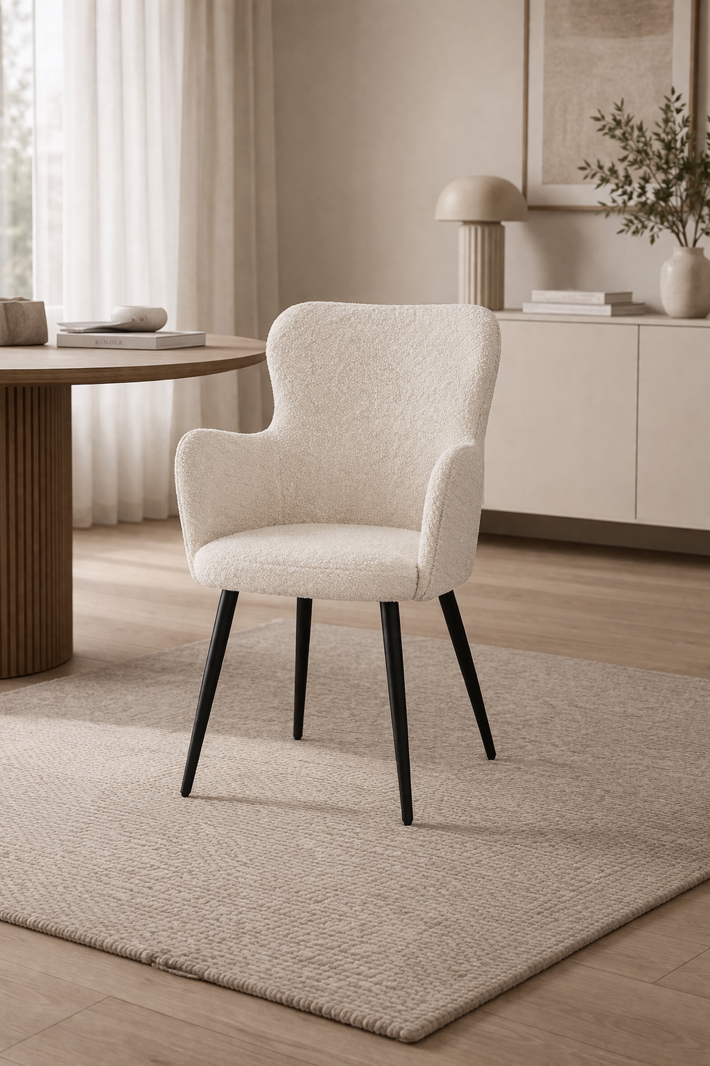 2er-Set Armlehnenstühle Wing - Perlweiß