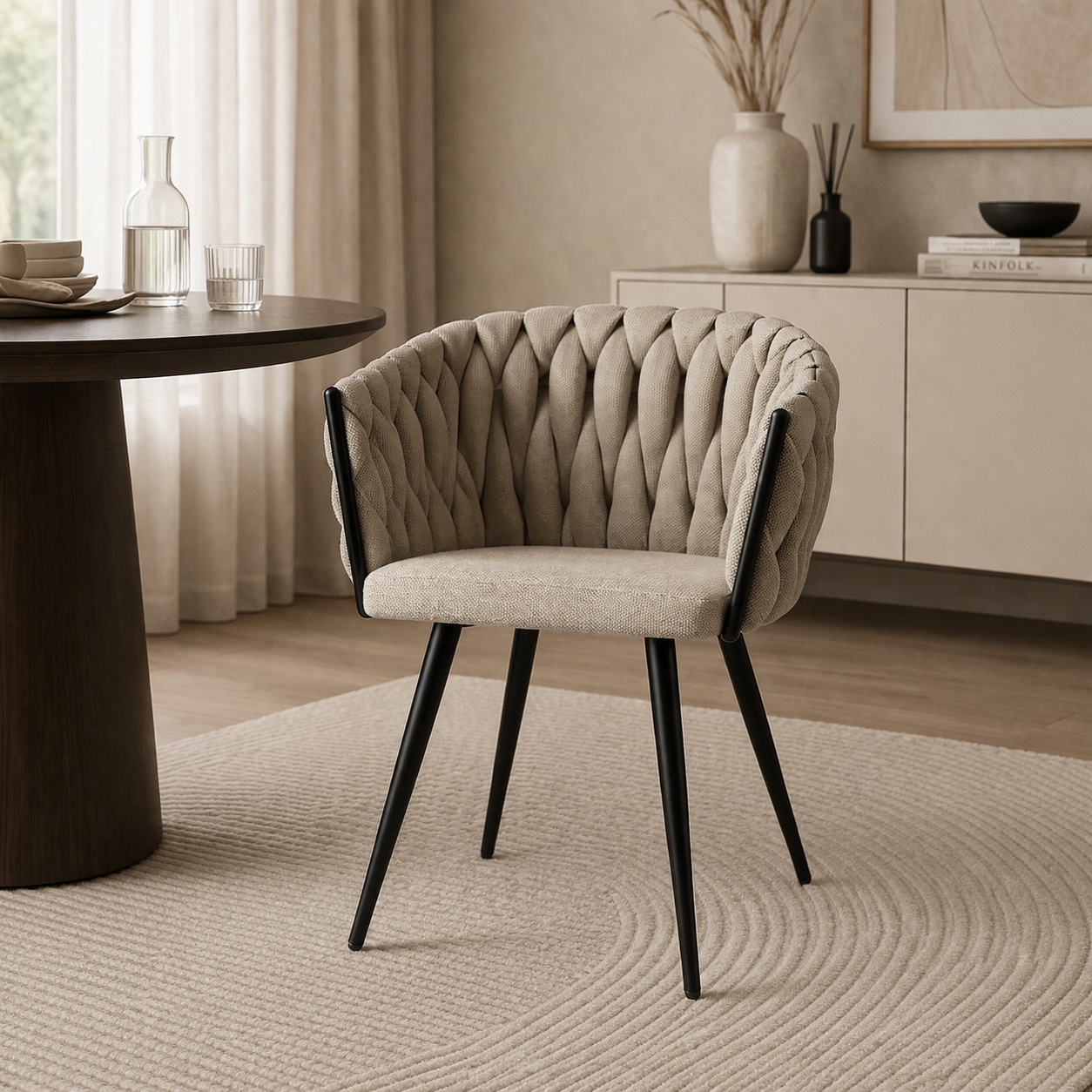 2er-Set Armlehnenstühle Wave - Beige