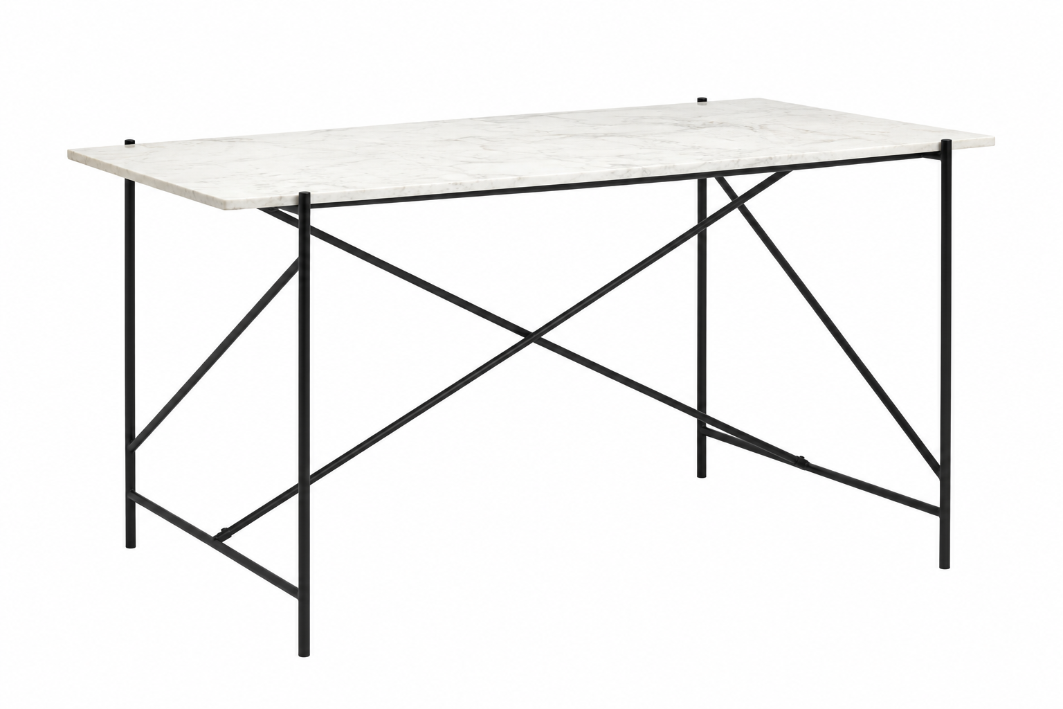 Schreibtisch DEE 142cm mit Steinplatte - Weiß