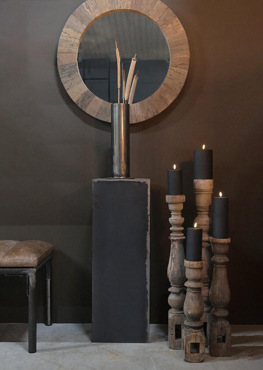Wandspiegel Laco rund Ø75cm - Braun-Wandspiegel-le canapé