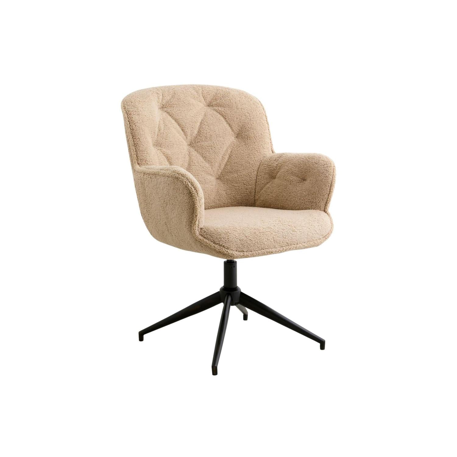 Bürostuhl LEA aus Bouclé - Beige-Bürostuhl-le canapé