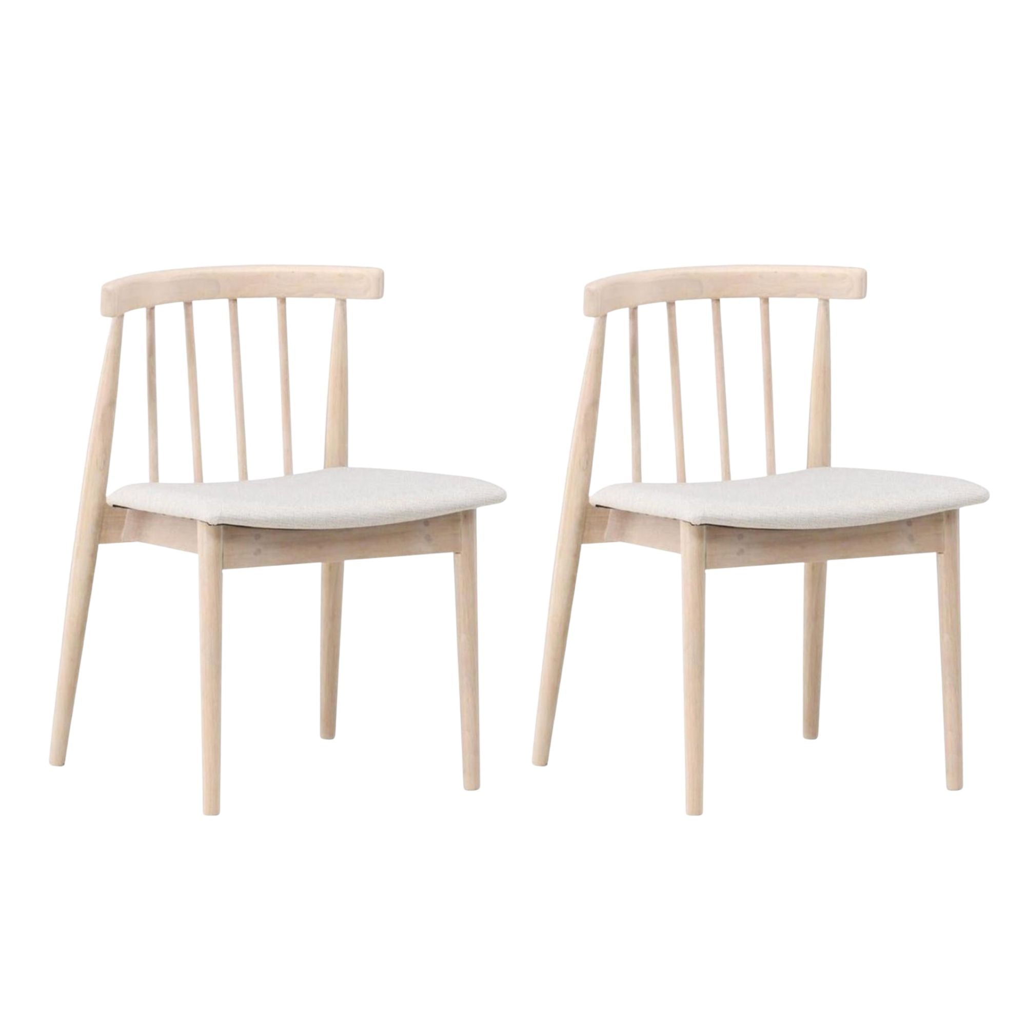 2er-Set Esszimmerstühle Flora - Beige