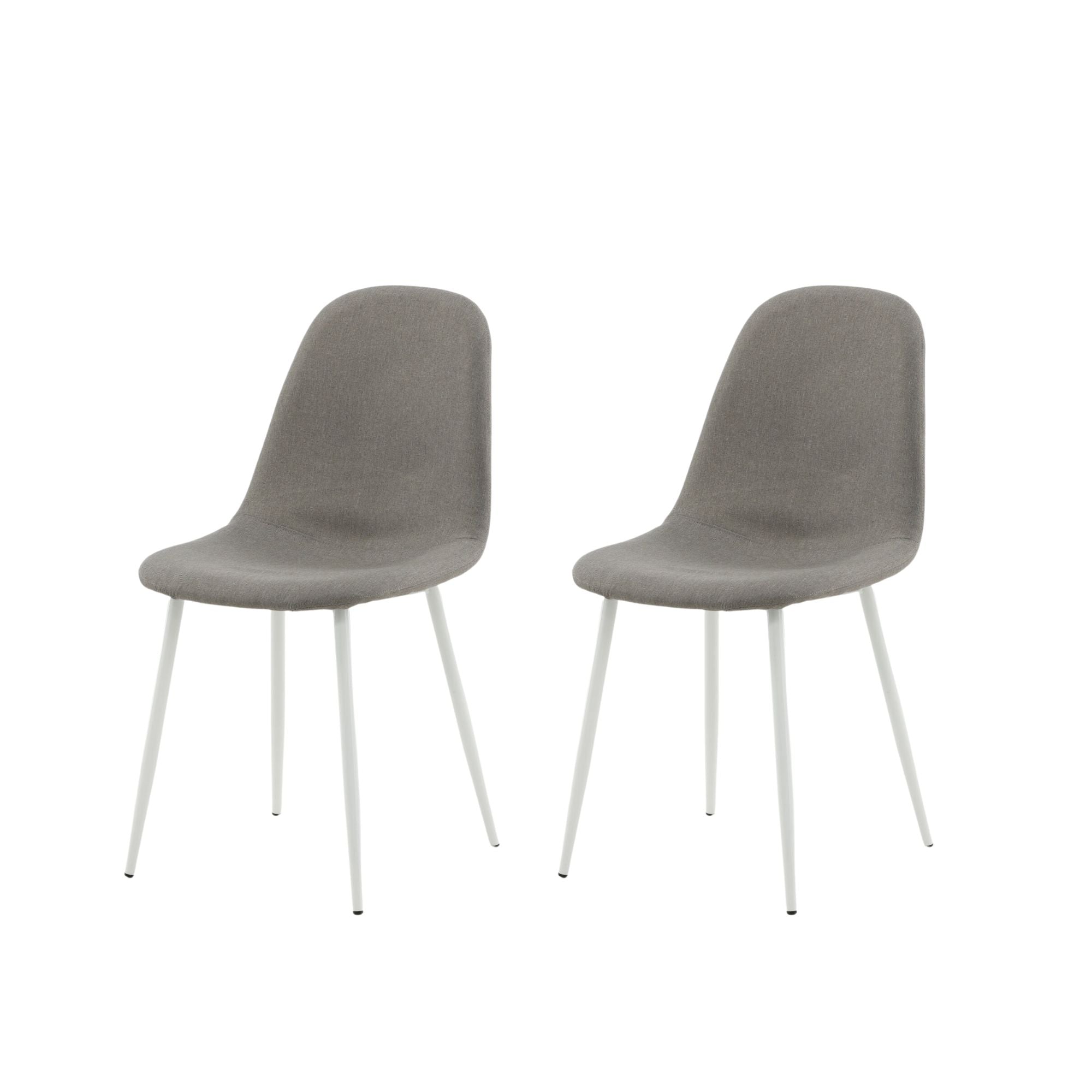2er-Set Esszimmerstühle Polar - Grau
