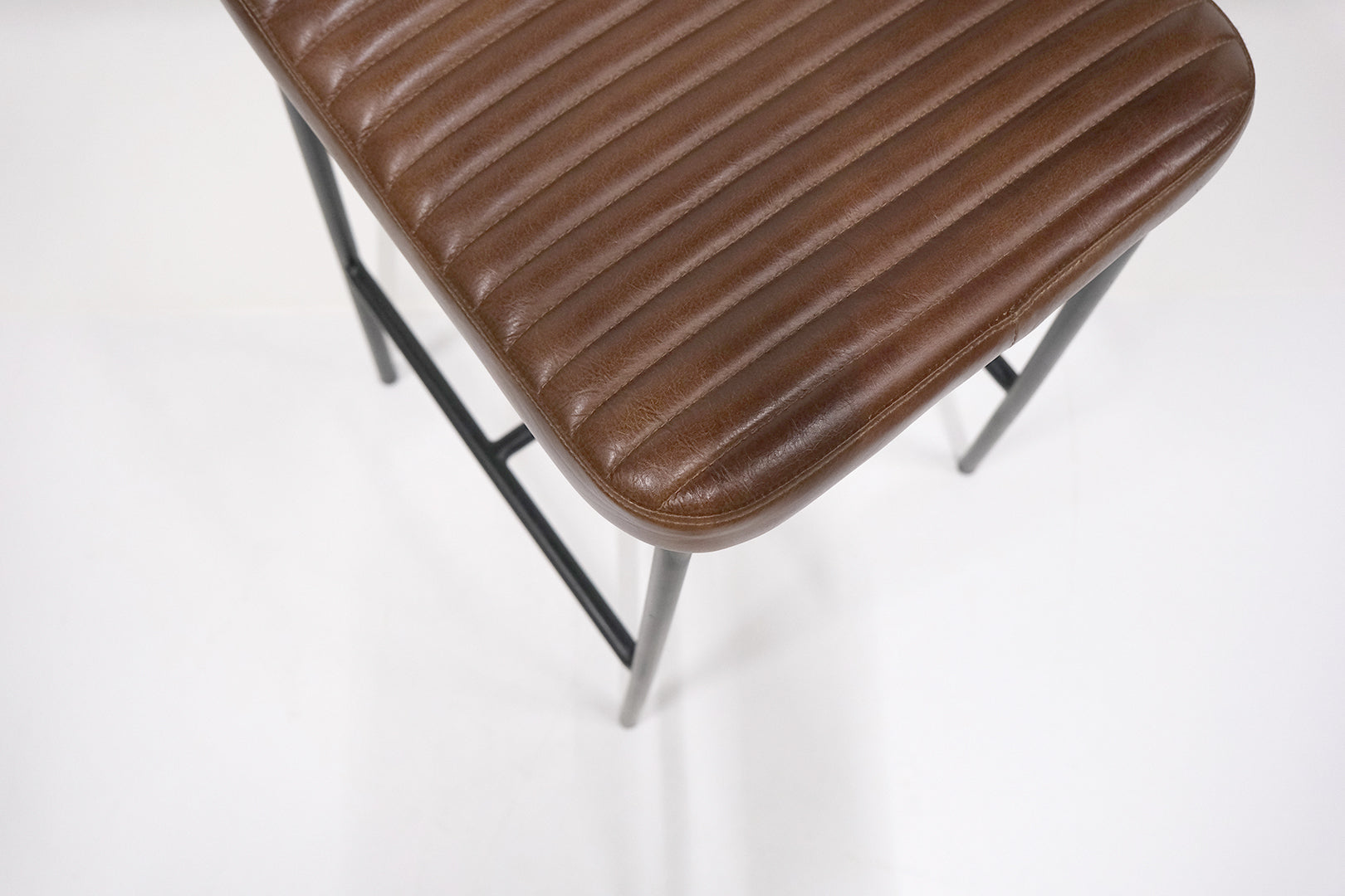 Barhocker Astoria aus gestepptem Leder - Braun-Barhocker-le canapé