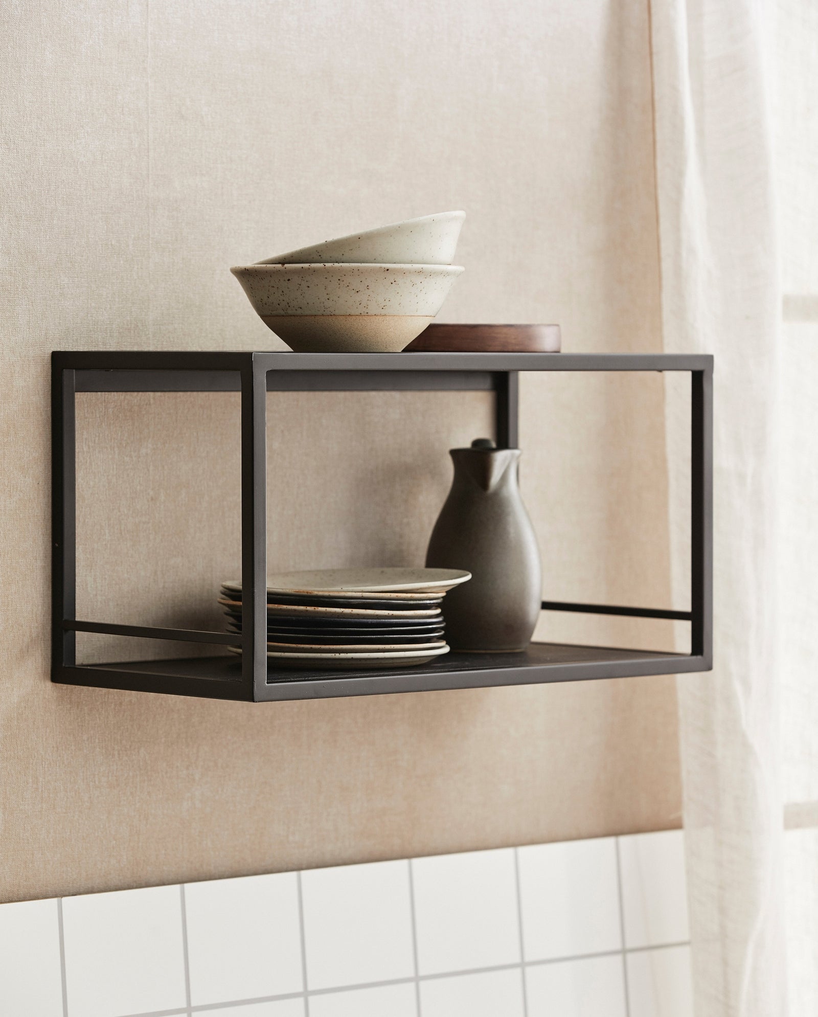 Wandregal FLINT 40cm - Schwarz - Nordal A/S - le canapé
