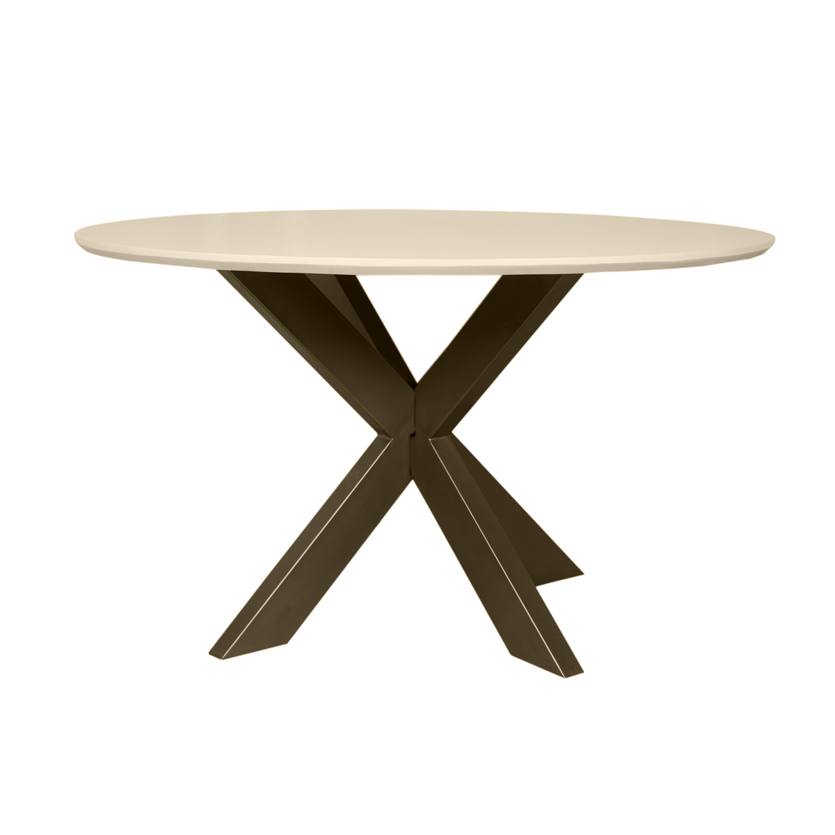 Esstisch Madison aus Mangoholz Ø130cm - Sandbraun