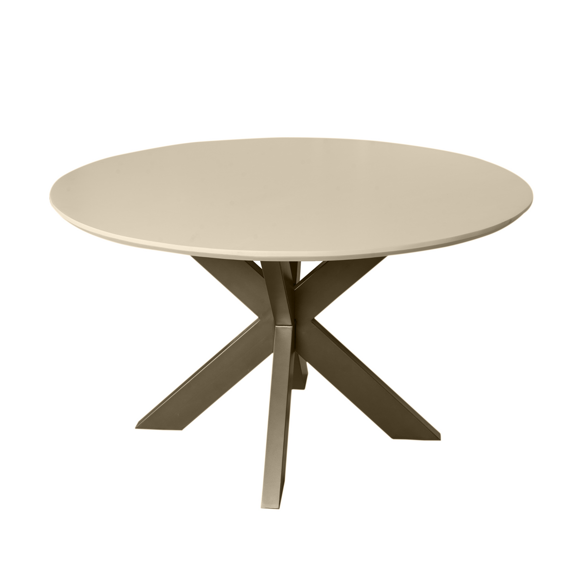 Esstisch Madison aus Mangoholz Ø130cm - Sandbraun