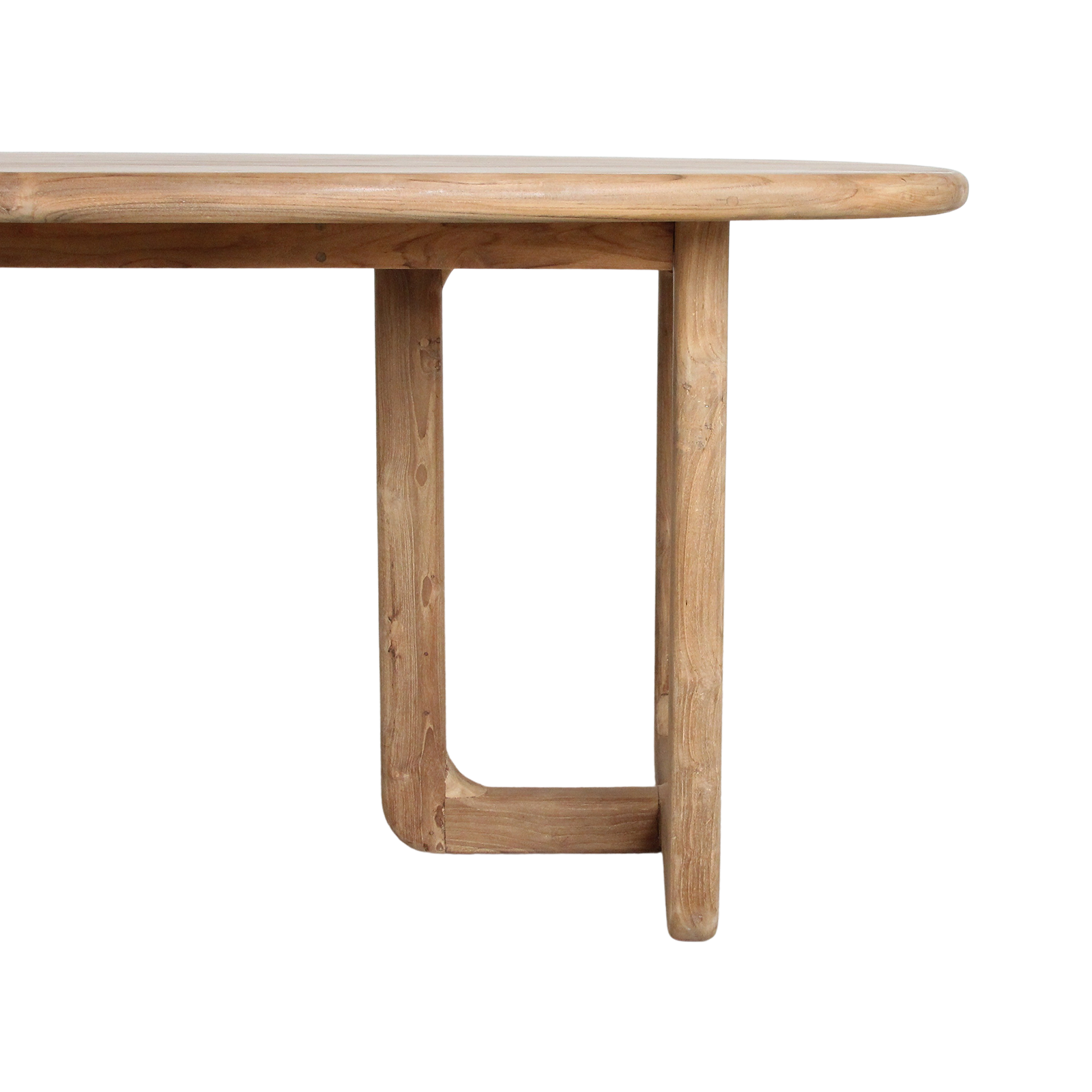 Esstisch Invierno Oval aus Teakholz 200cm - Hellbraun
