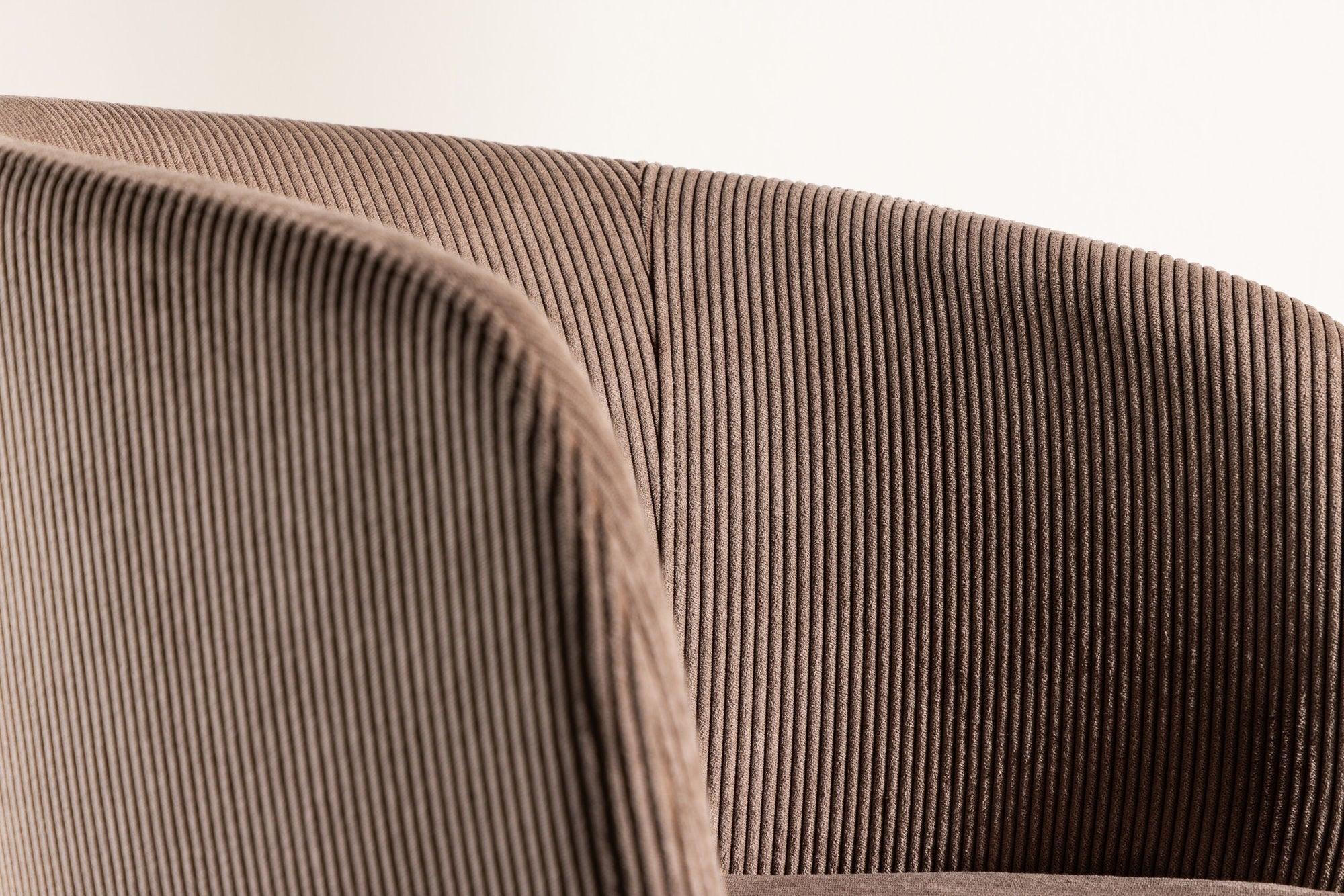 Armlehnenstuhl Berit aus Kord - Braun-Armlehnenstuhl-Venture Home-le canapé
