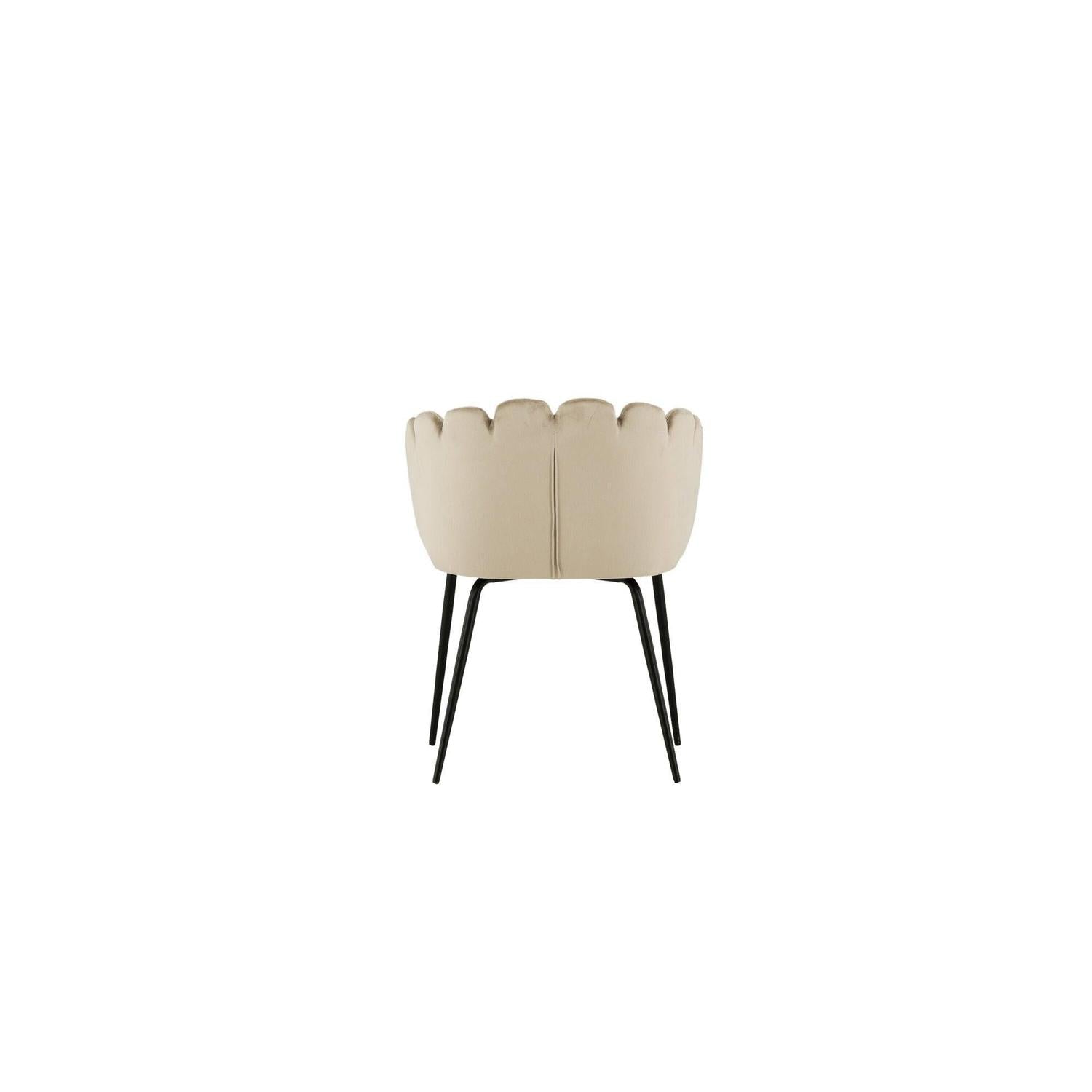 Armlehnenstuhl Limhamn aus Samt - Beige-Armlehnenstuhl-Furniture Fashion-le canapé