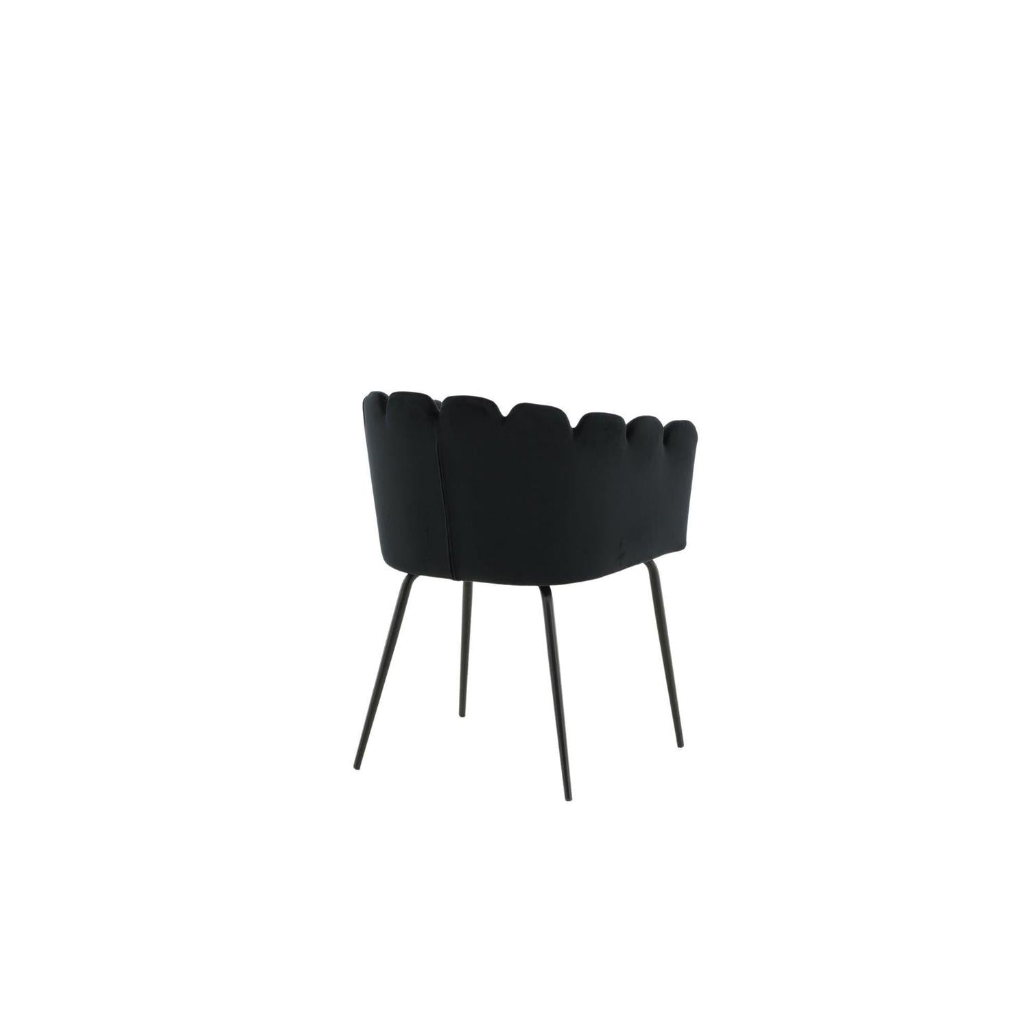 Armlehnenstuhl Limhamn aus Samt - Schwarz-Armlehnenstuhl-Furniture Fashion-le canapé