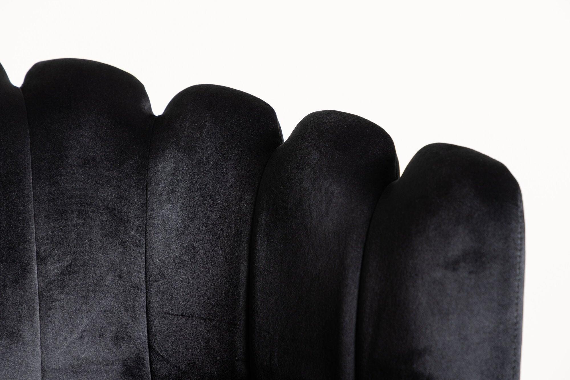 Armlehnenstuhl Limhamn aus Samt - Schwarz-Armlehnenstuhl-Furniture Fashion-le canapé