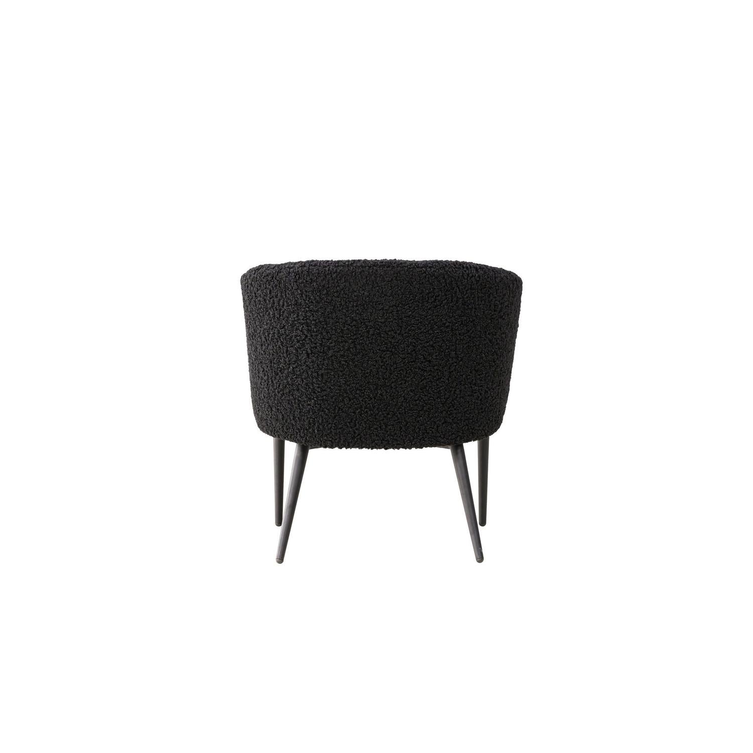 Sessel Fluffy aus Teddy Bouclé - Schwarz-Sessel-Venture Home-le canapé
