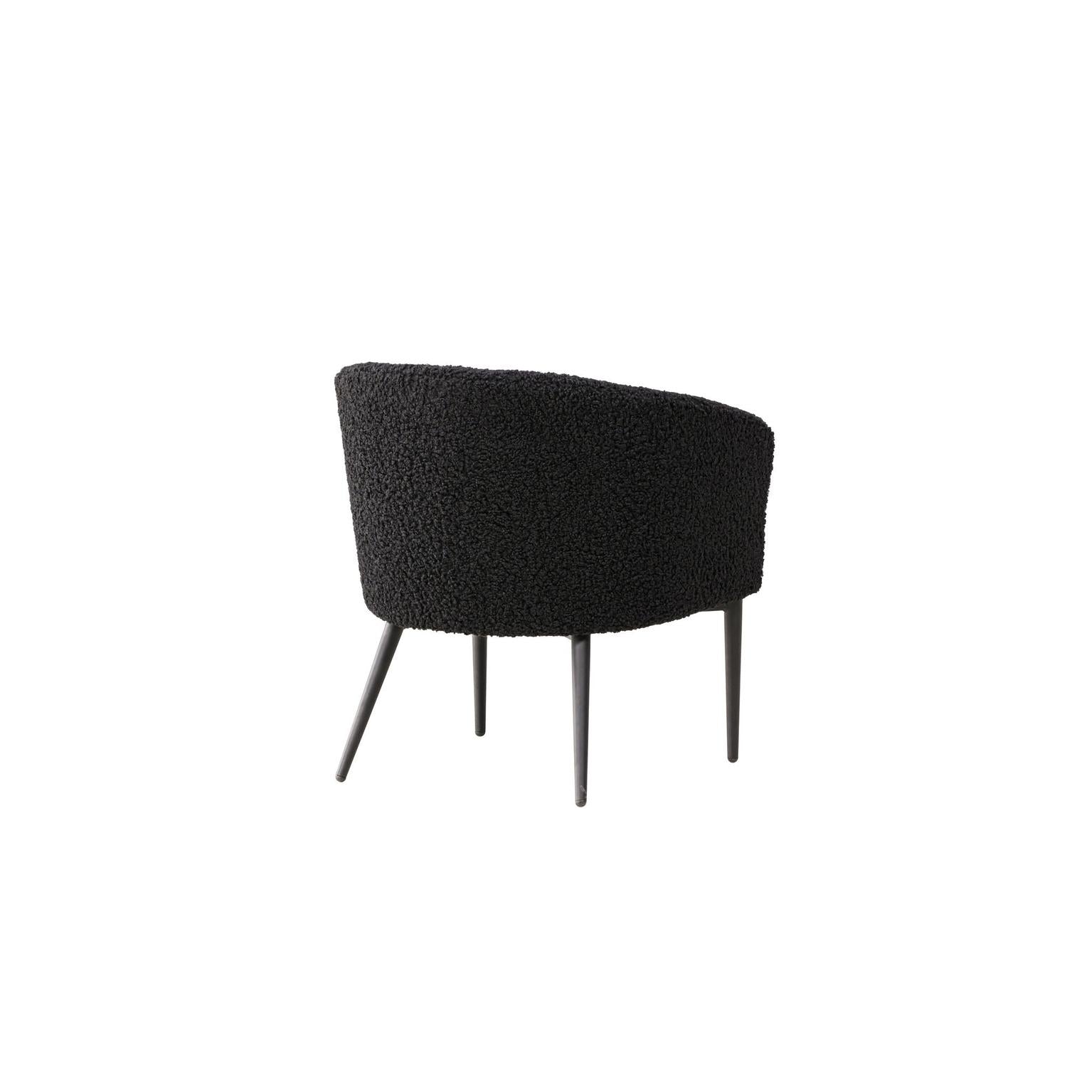 Sessel Fluffy aus Teddy Bouclé - Schwarz-Sessel-Venture Home-le canapé