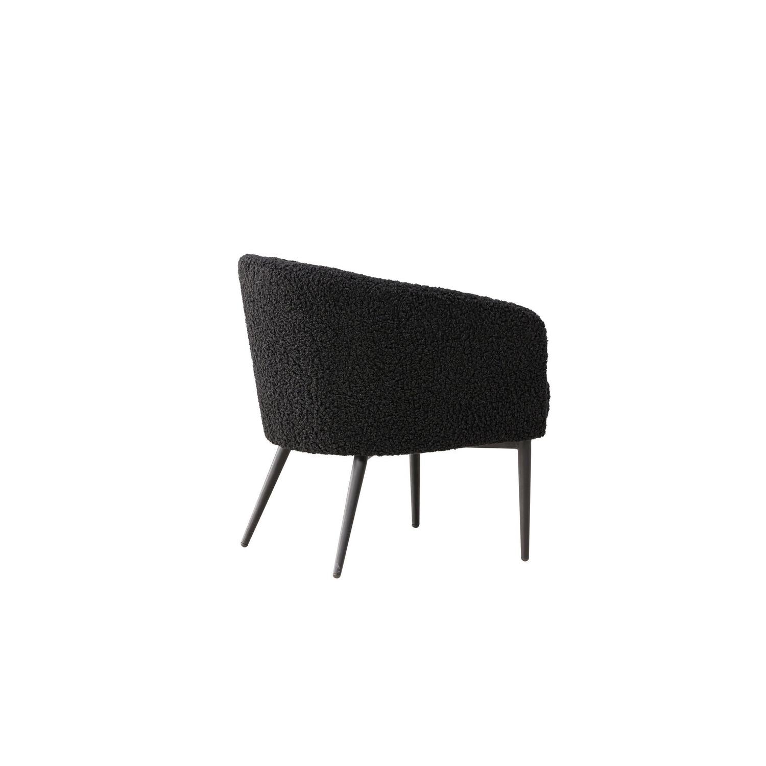 Sessel Fluffy aus Teddy Bouclé - Schwarz-Sessel-Venture Home-le canapé