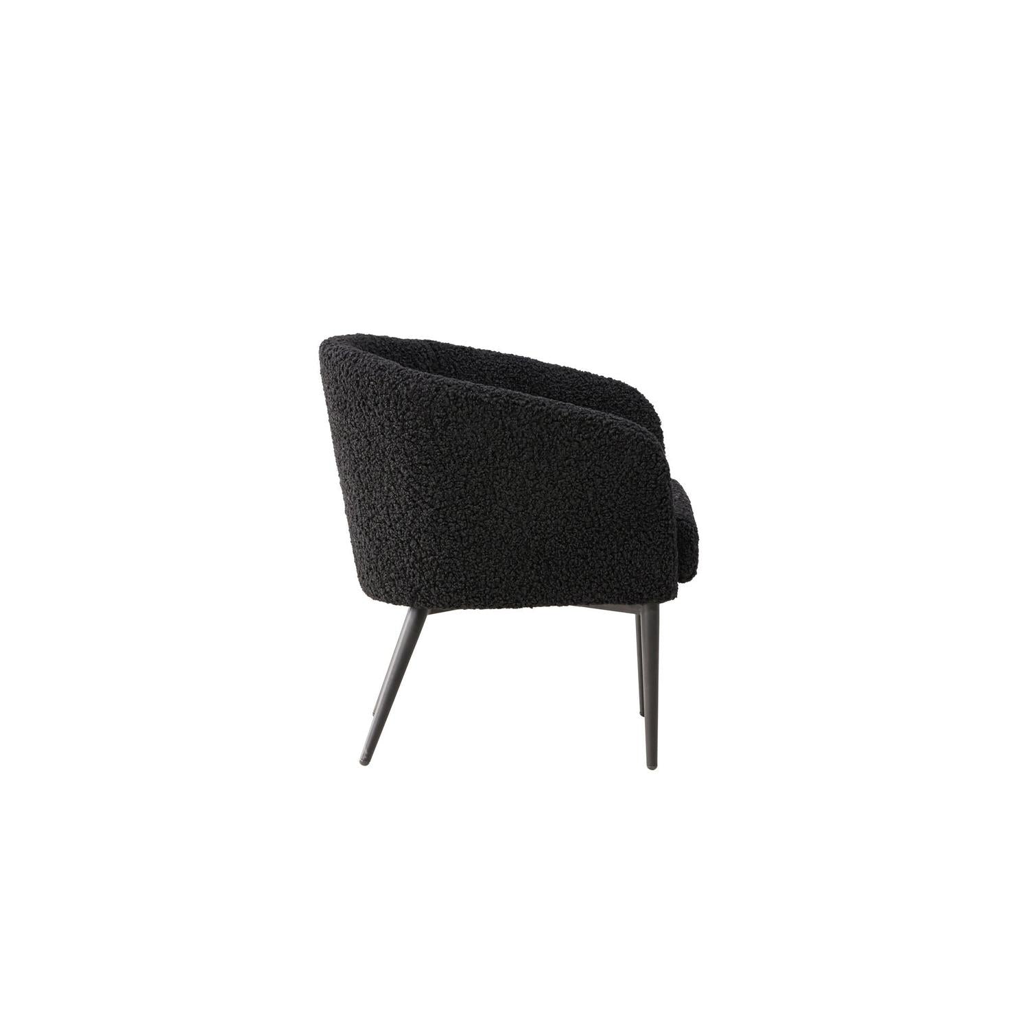 Sessel Fluffy aus Teddy Bouclé - Schwarz-Sessel-Venture Home-le canapé