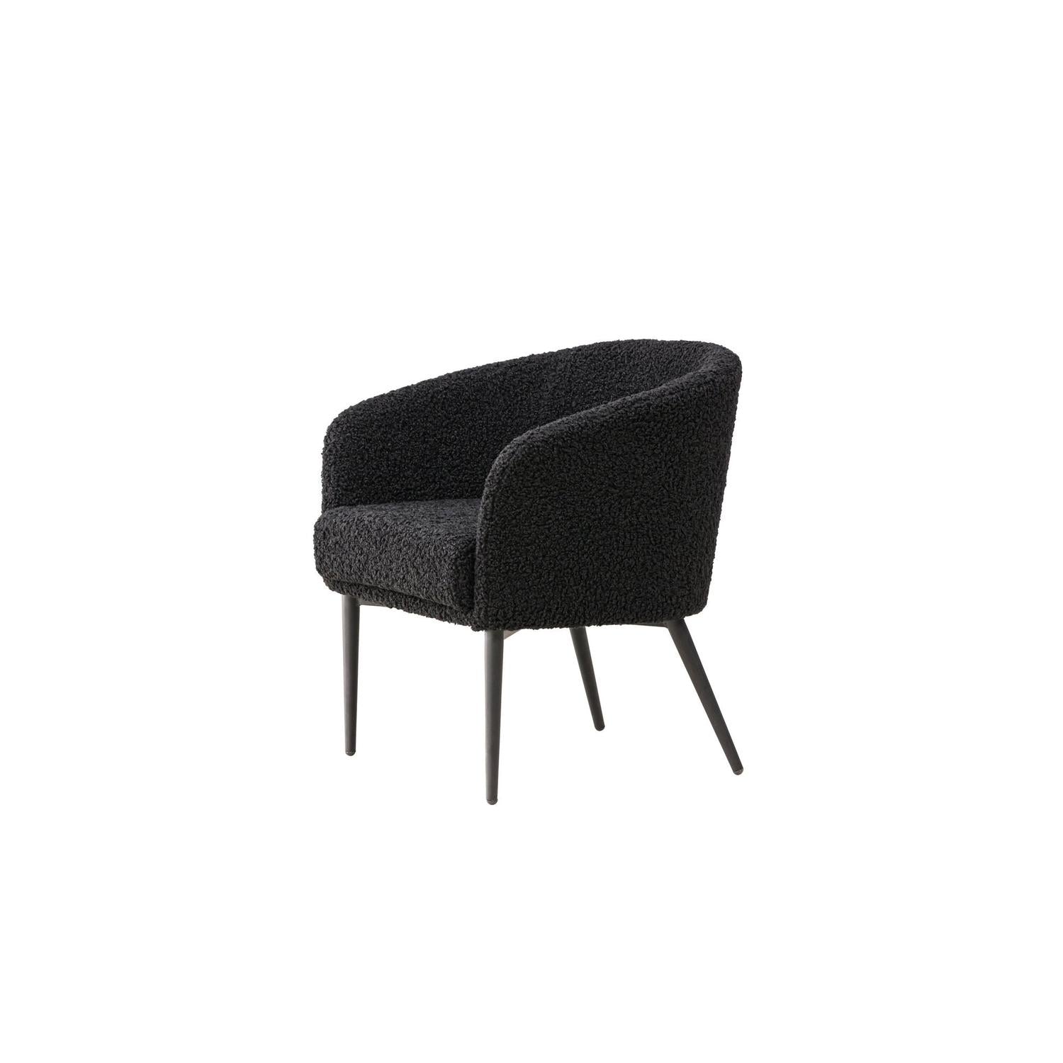 Sessel Fluffy aus Teddy Bouclé - Schwarz-Sessel-Venture Home-le canapé