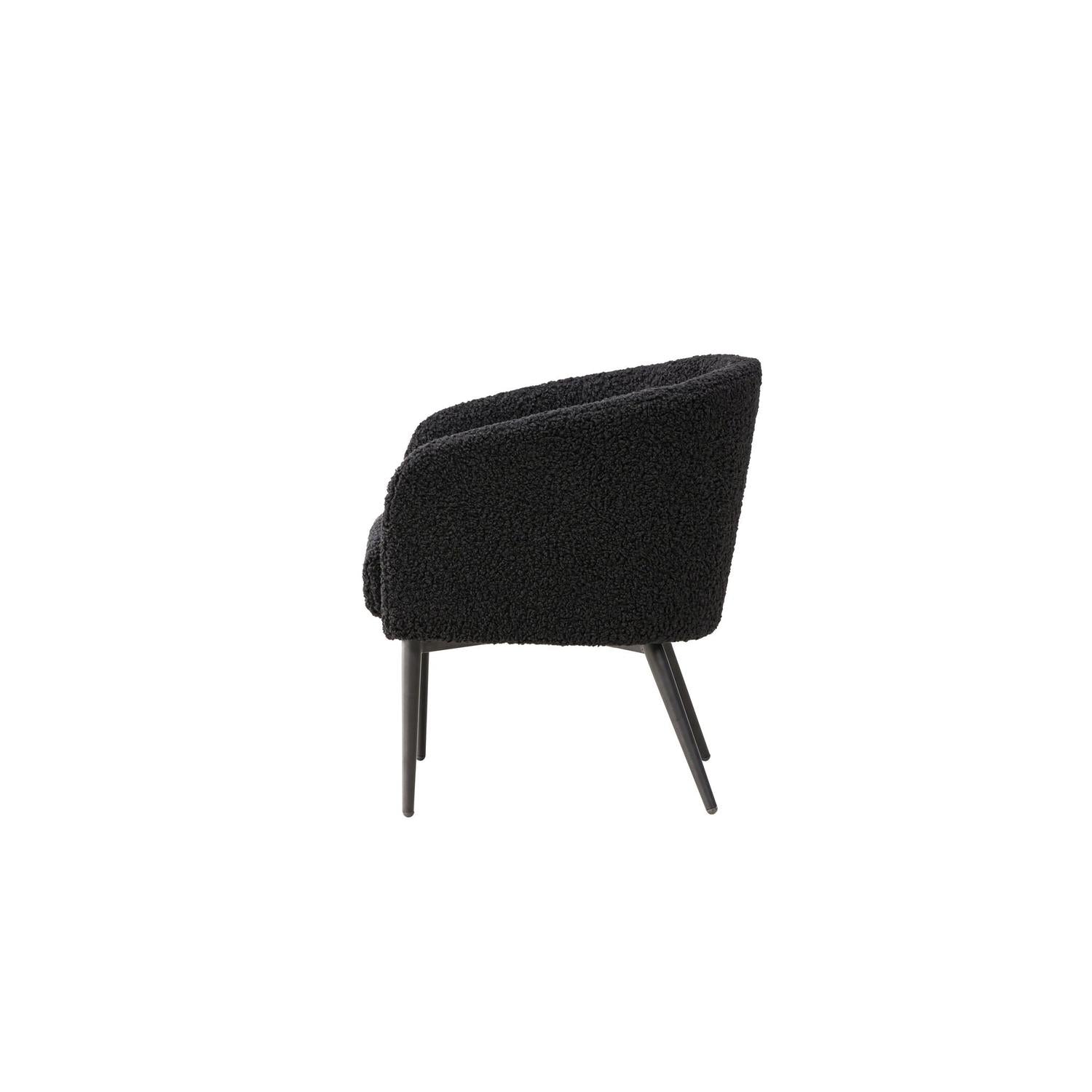 Sessel Fluffy aus Teddy Bouclé - Schwarz-Sessel-Venture Home-le canapé