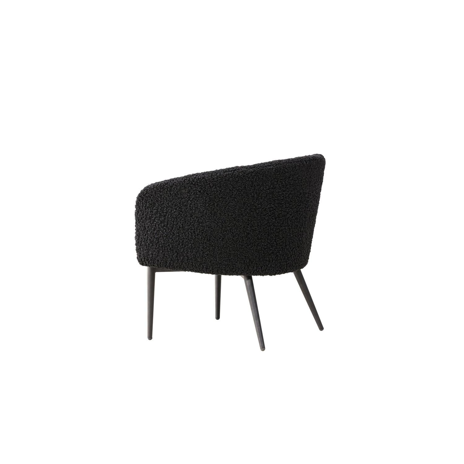 Sessel Fluffy aus Teddy Bouclé - Schwarz-Sessel-Venture Home-le canapé