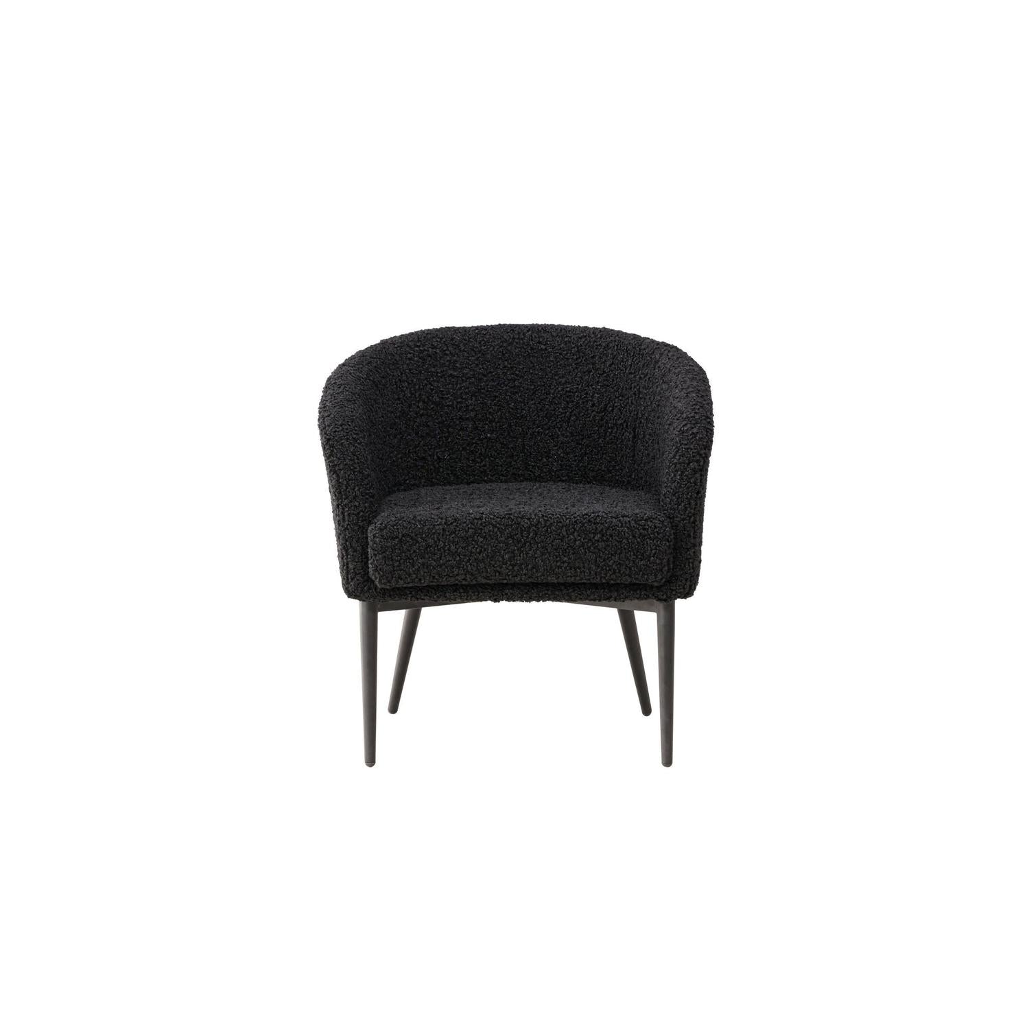 Sessel Fluffy aus Teddy Bouclé - Schwarz-Sessel-Venture Home-le canapé