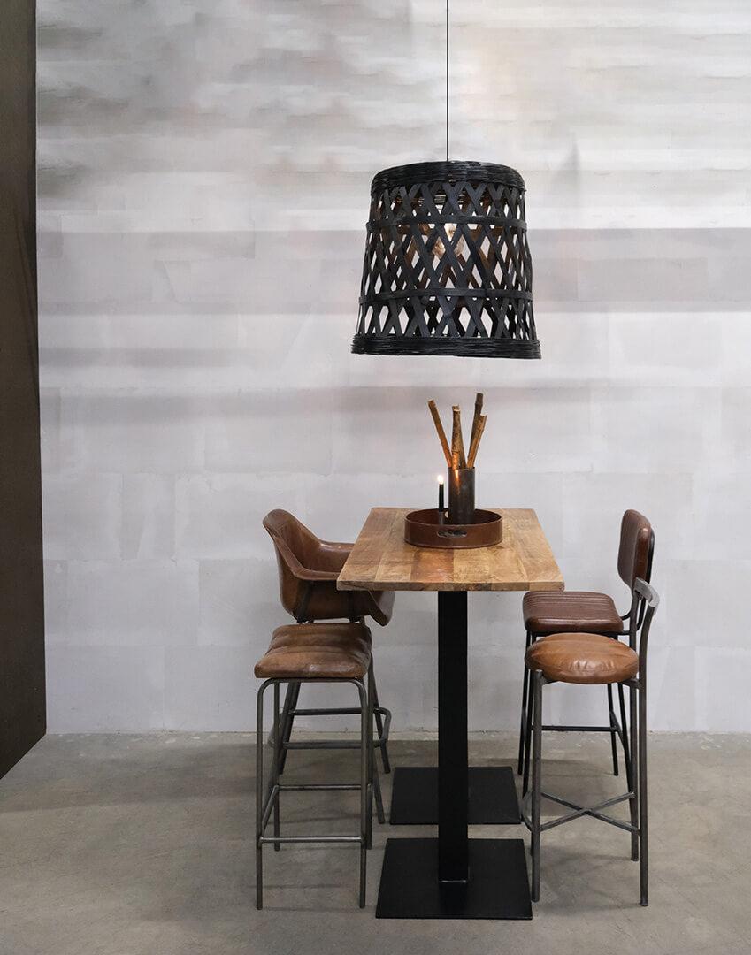Barhocker Astoria aus gestepptem Leder - Braun-Barhocker-Trademark Living-le canapé
